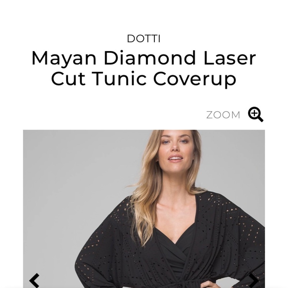 NWT DOTTI for Soma Mayan Diamond Laser Cut Tunic Coverup in Black - Picture 12 of 13